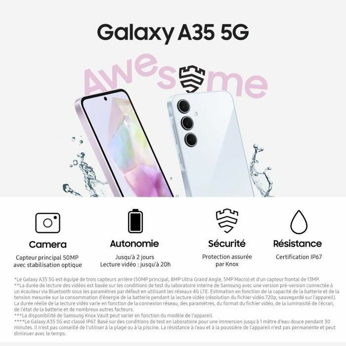 Смартфони Samsung 6 GB RAM 128 GB Син Черен